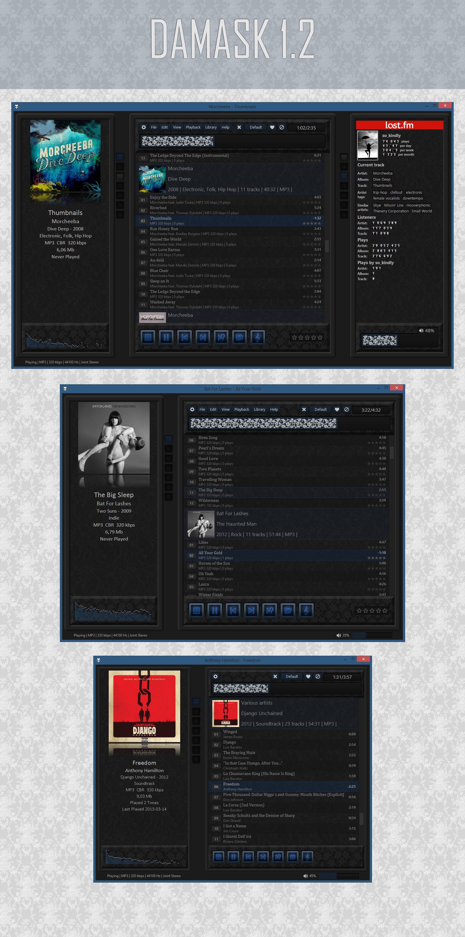 foobar2000 Damask 1.2