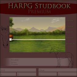 HARPG Studbook Premium Sheet
