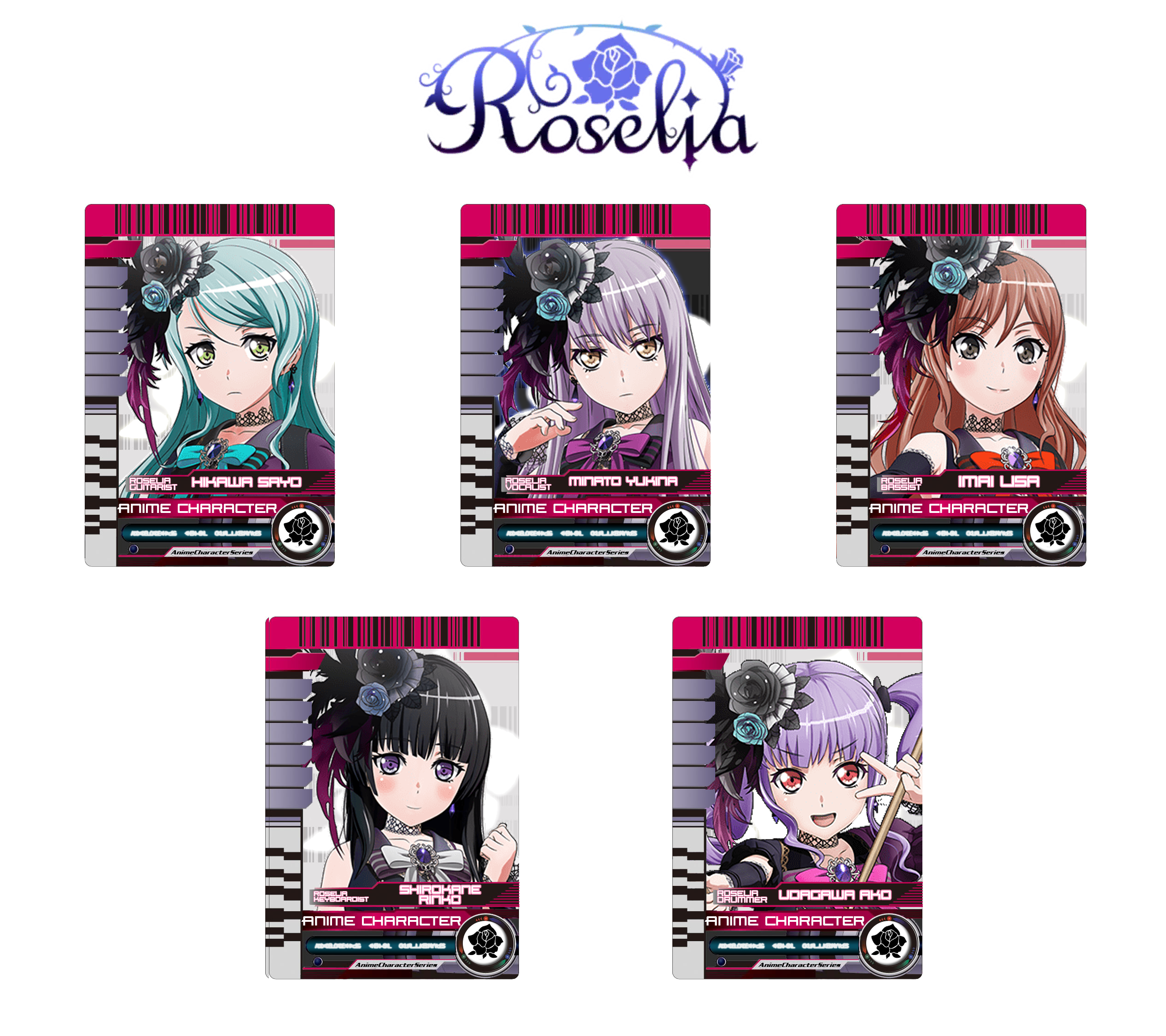 Bang Dream ! Roselia Barcode (Decade/Diend) Card by Decade1945 on DeviantArt