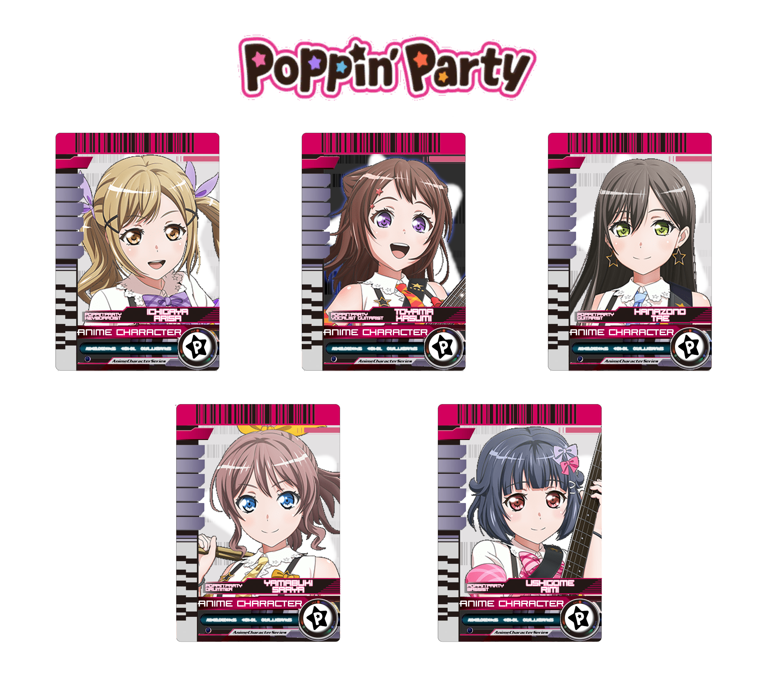 Bang Dream Poppin Party Barcode Decade Diend Card By Decade1945 On Deviantart