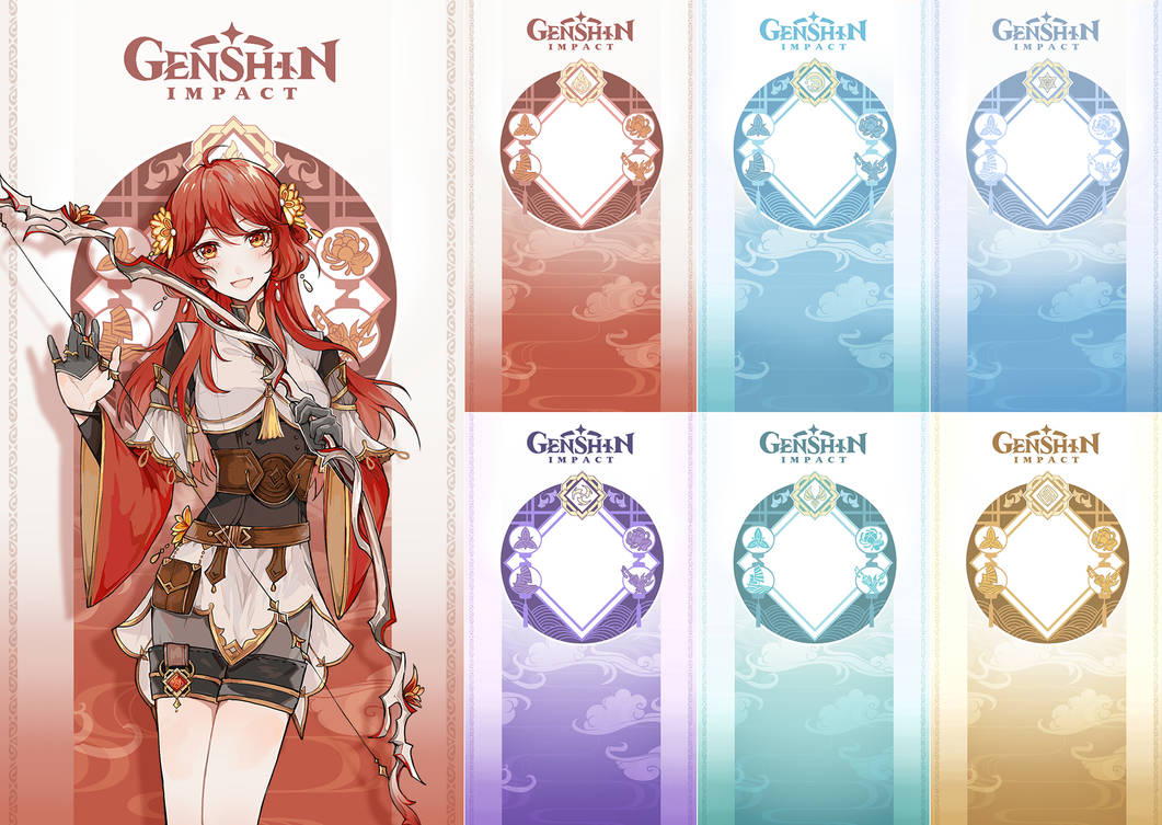 Genshin Impact Template Character Cards By Quinnyilada On Deviantart