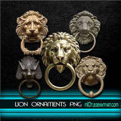 Lion ornament doorknobs png