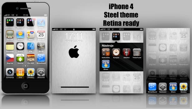 iPhone 4 Steel theme