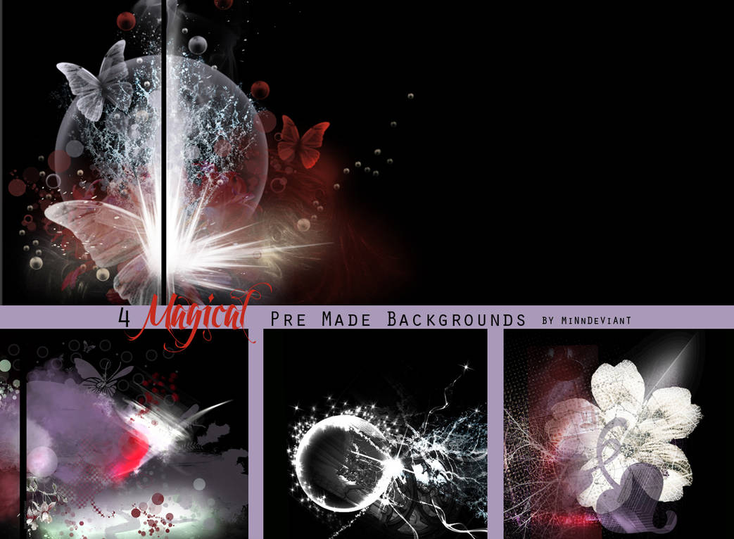 4 Magical Pre Made Backgrounds by VaLeNtInE-DeViAnT on DeviantArt