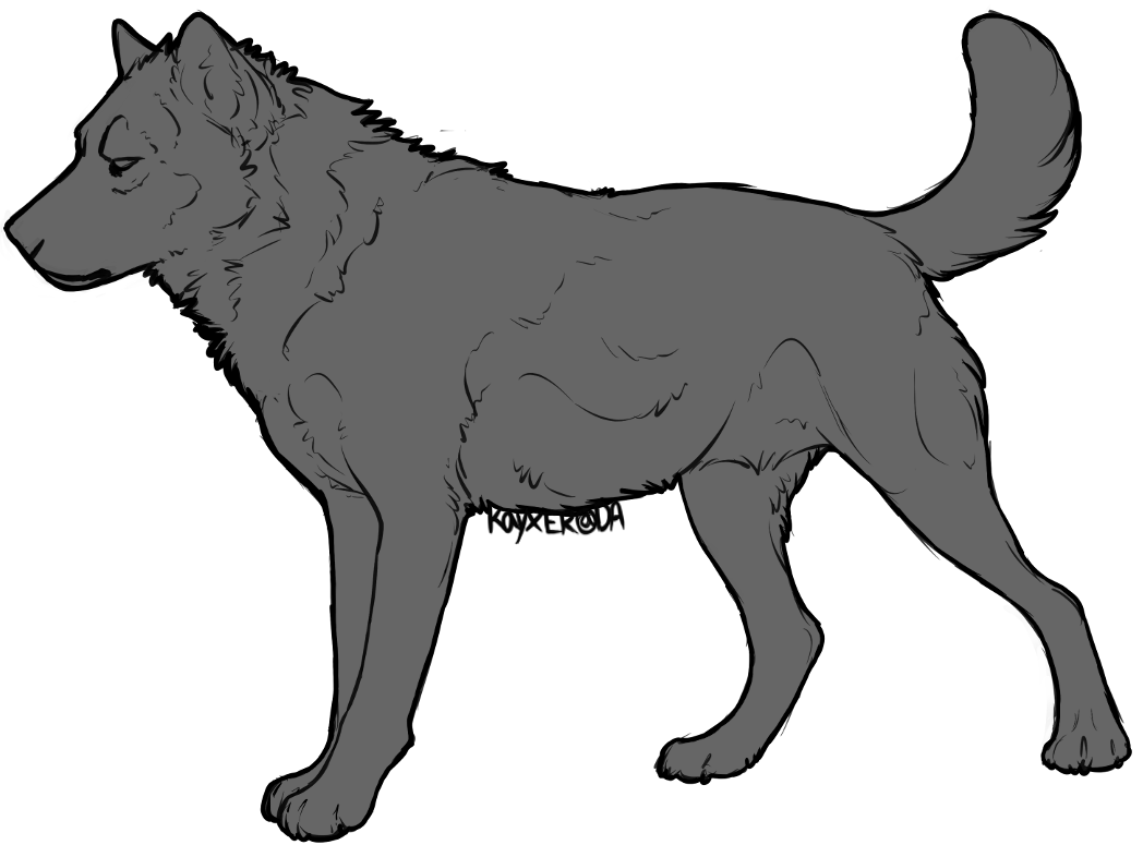 Free Wolf Lineart