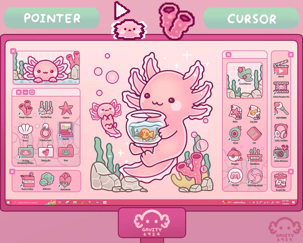Axolotl Desktop Theme by CozyGavity6924 on DeviantArt