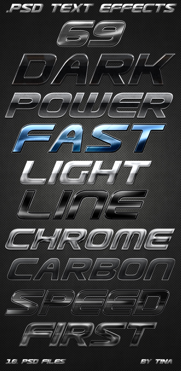 Text styles .psd