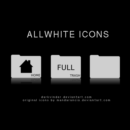 ALLWHITE Icons by darkvinder