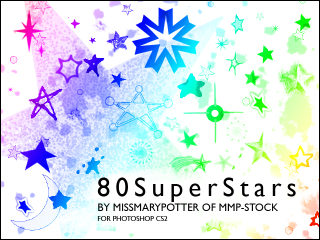FREE BRUSHES, 80 Super Stars by mmp-stock