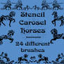 Stencil Carosel Horses