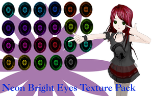 MMD Neon Bright Eyes Texture Pack