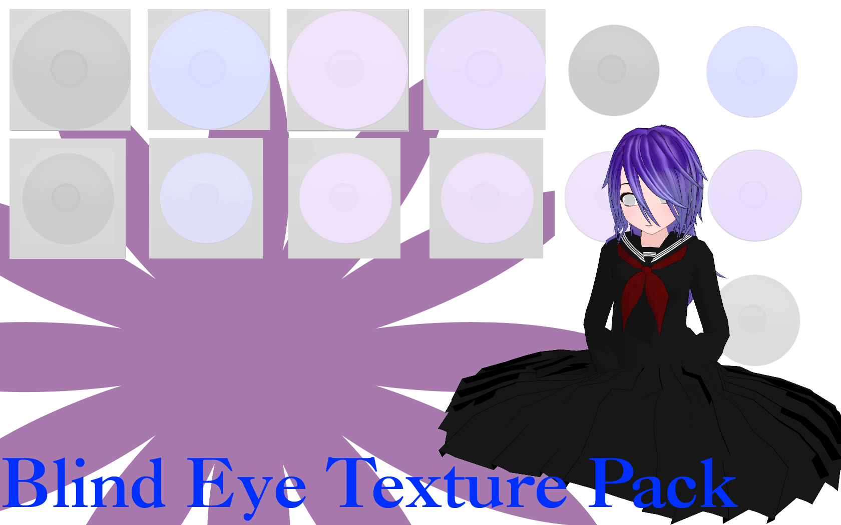 MMD Blind Eye Texture Pack