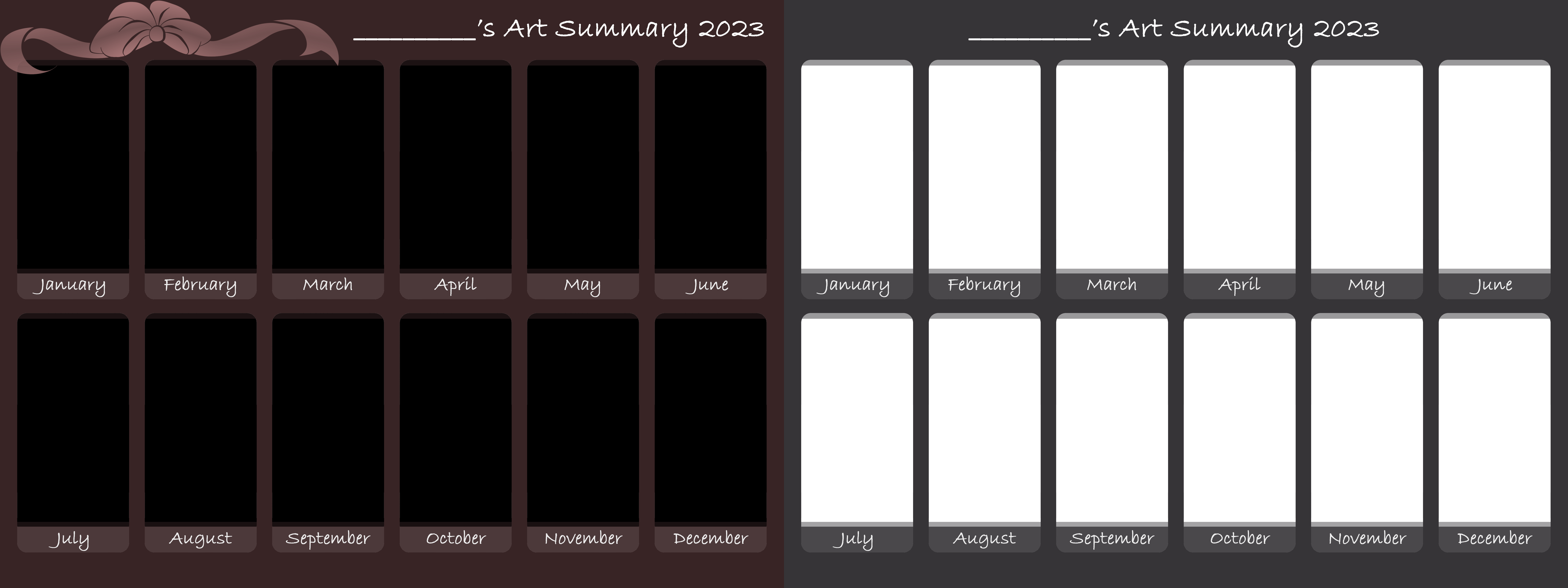 2023 Art Summary Blank Template By Ruby Verte By Ruby verte On DeviantArt