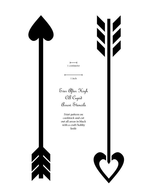 Cupid/'s arrows pattern stencil