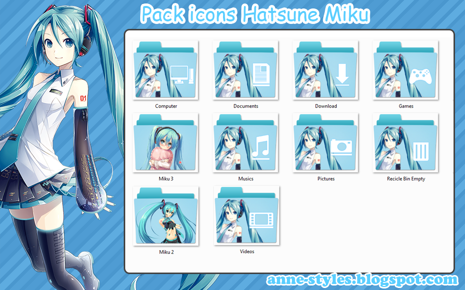 Pack Icons Hatsune Miku By Annechan34 On Deviantart