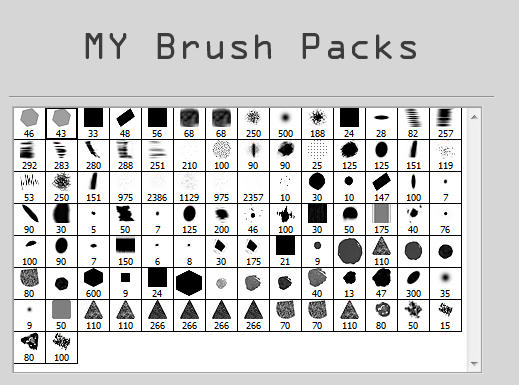 My favourite brush Packs by manukblm on DeviantArt