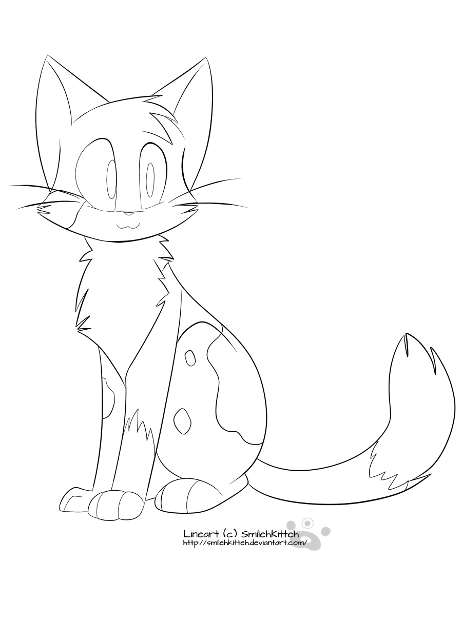 Free Cat Lineart 2 by Sharkyfiend on DeviantArt