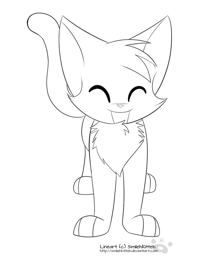 Free Kitten Lineart 2 by Sharkyfiend on DeviantArt