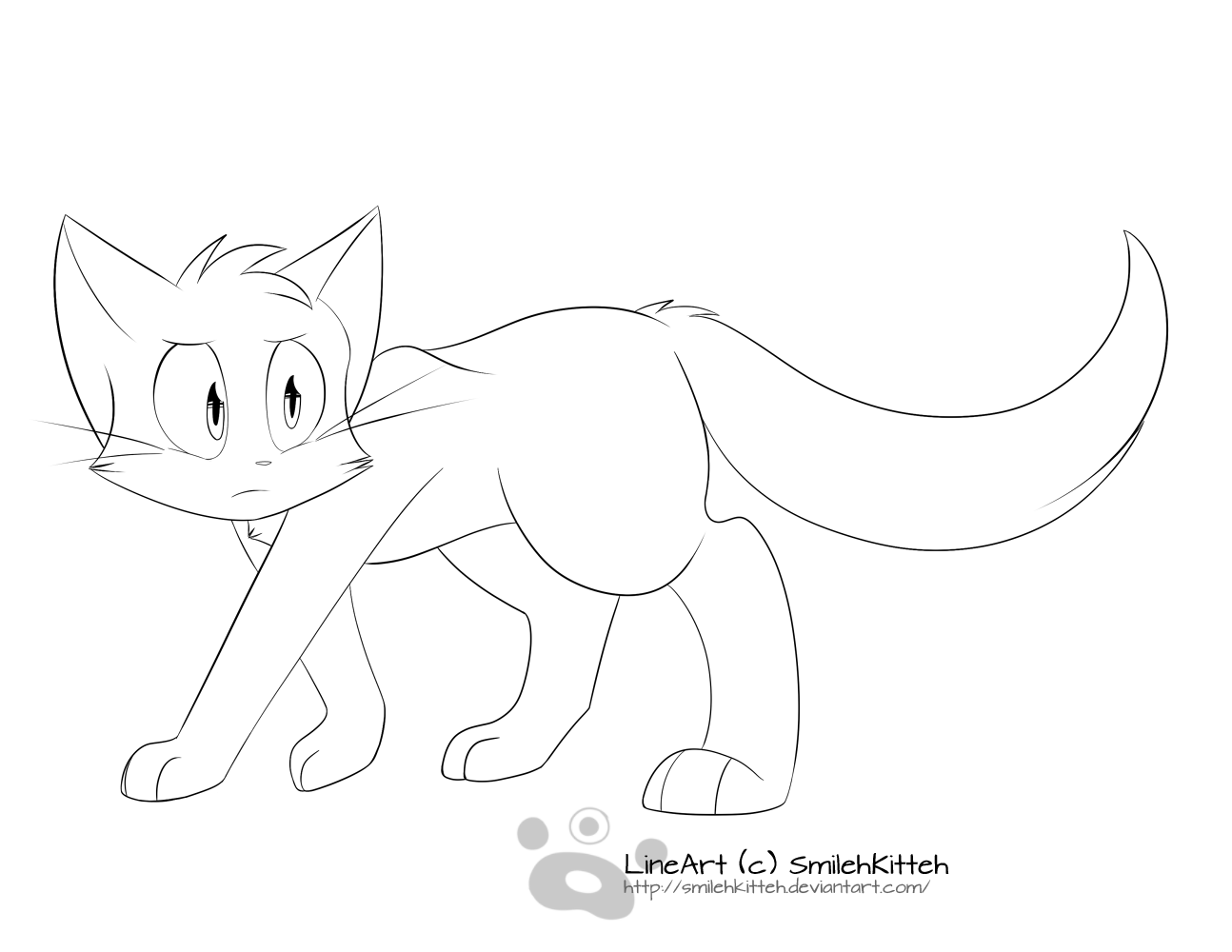 Free Cat LineArt 6 by Sharkyfiend on DeviantArt