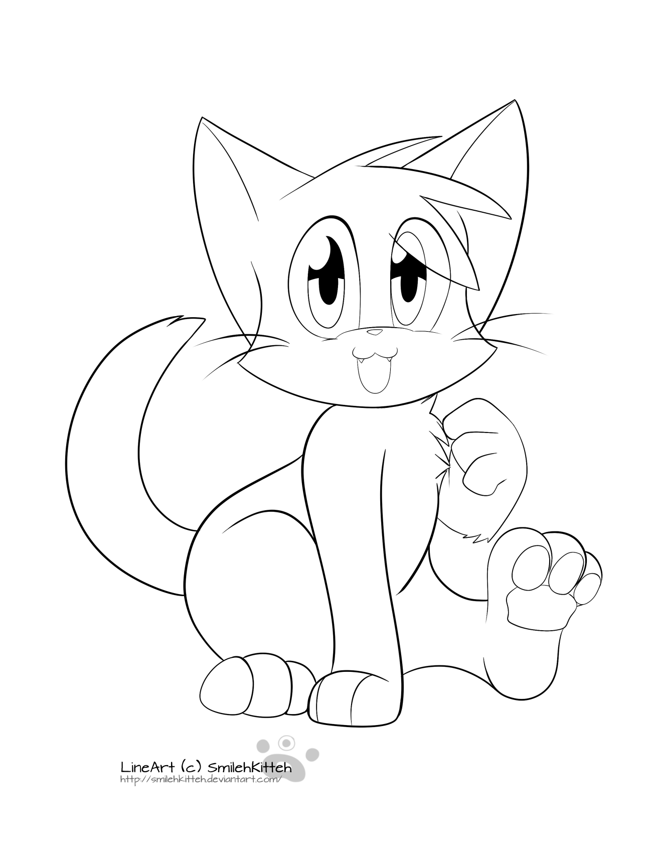 Free Kitten Lineart 5 by Sharkyfiend on DeviantArt