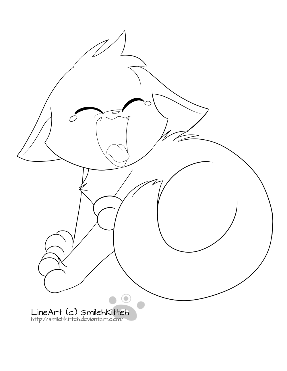 Free Kitten Lineart 11 by Sharkyfiend on DeviantArt