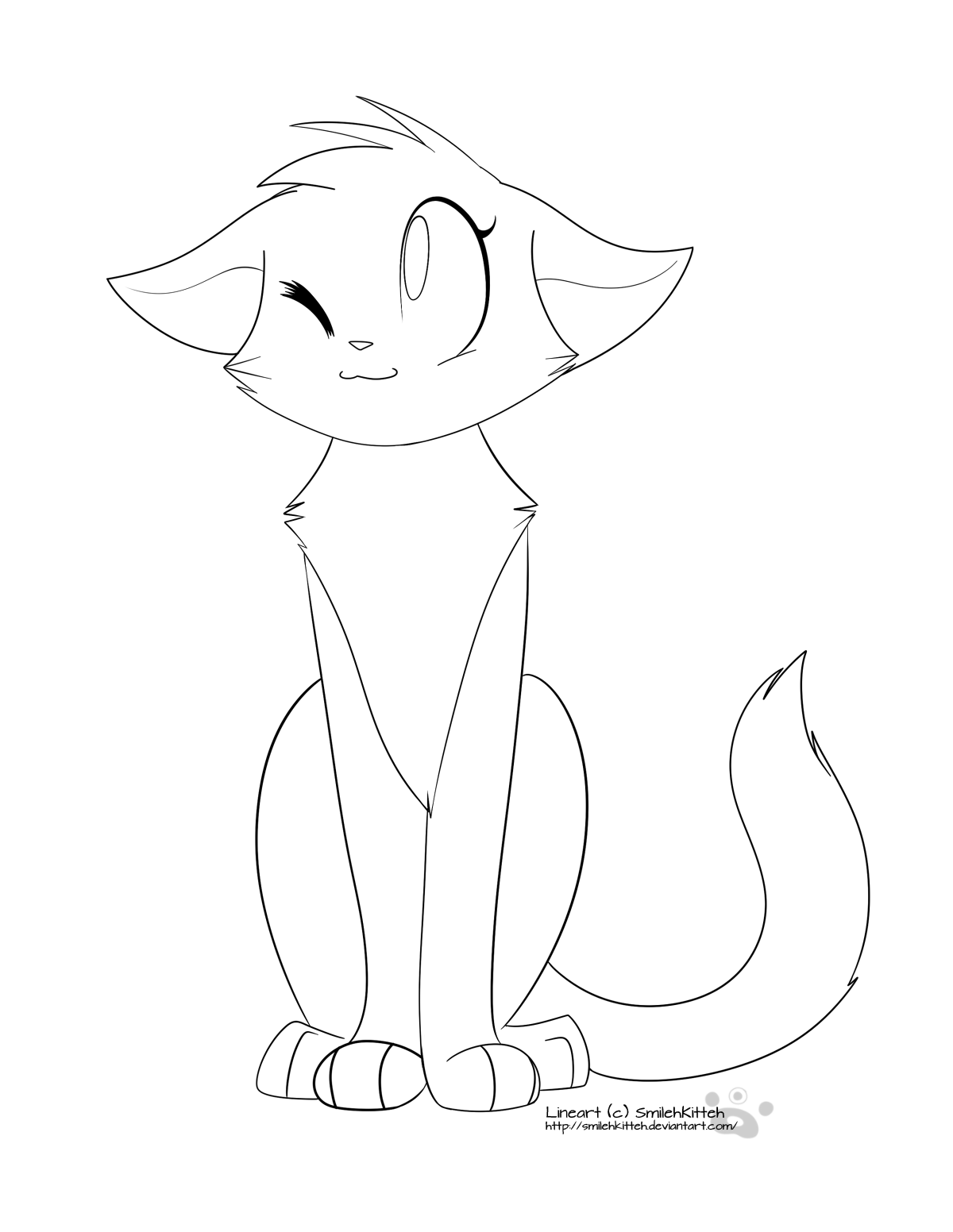 Free Cat Lineart 7 by Sharkyfiend on DeviantArt
