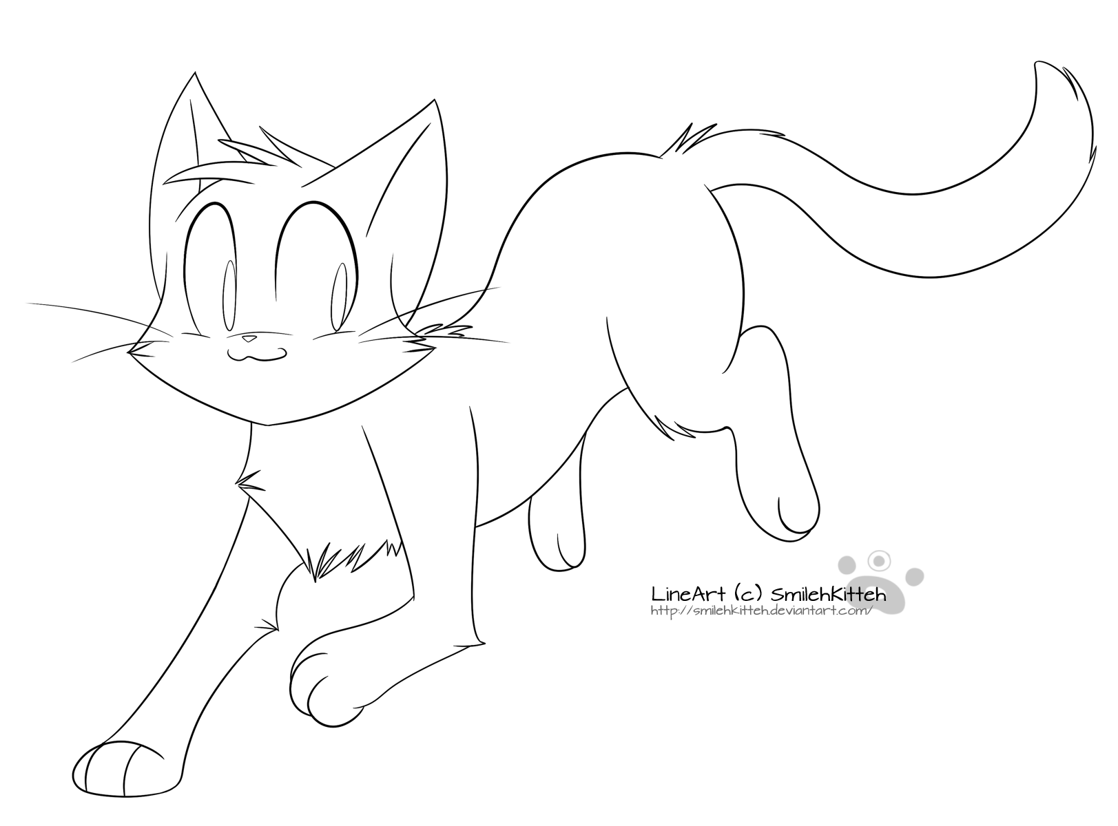 Free Cat Lineart 9 by Sharkyfiend on DeviantArt