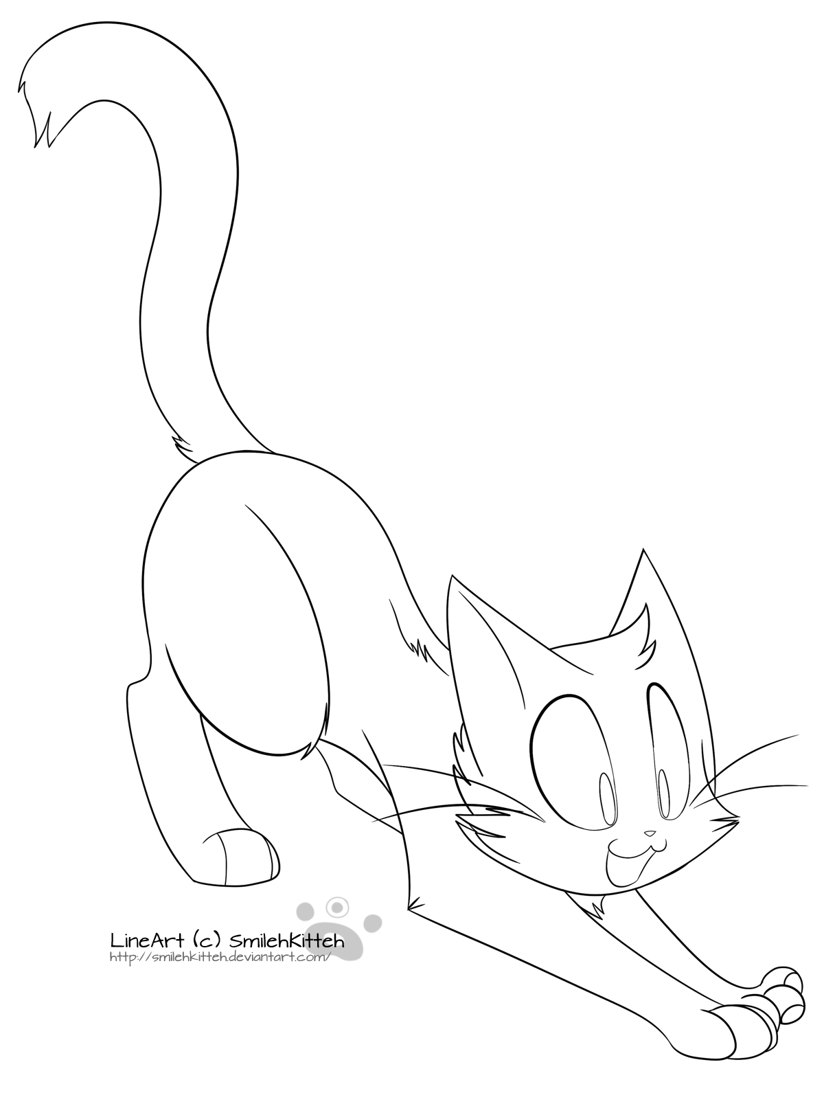 Free Cat Lineart 10 by Sharkyfiend on DeviantArt