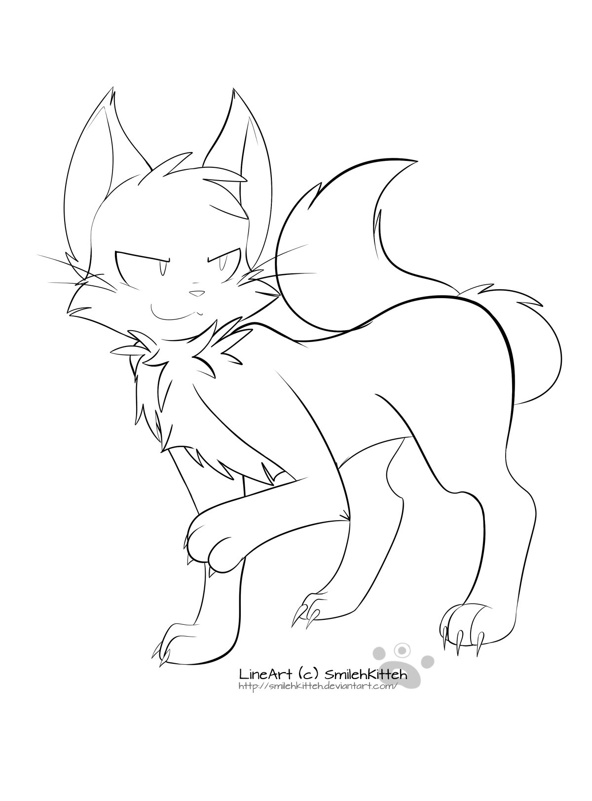 Free Cat Lineart 15 by Sharkyfiend on DeviantArt