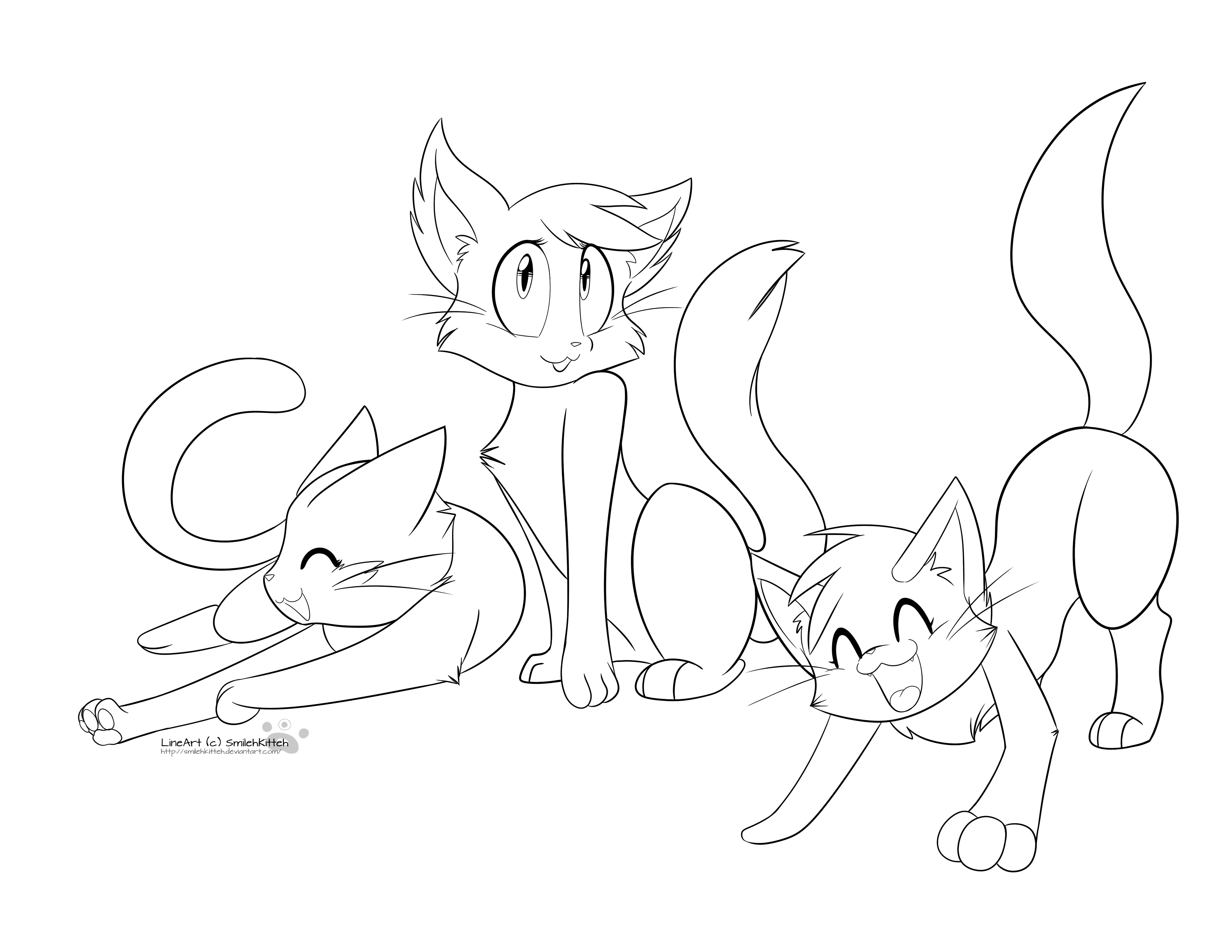 Free Cat Lineart 18 by Sharkyfiend on DeviantArt