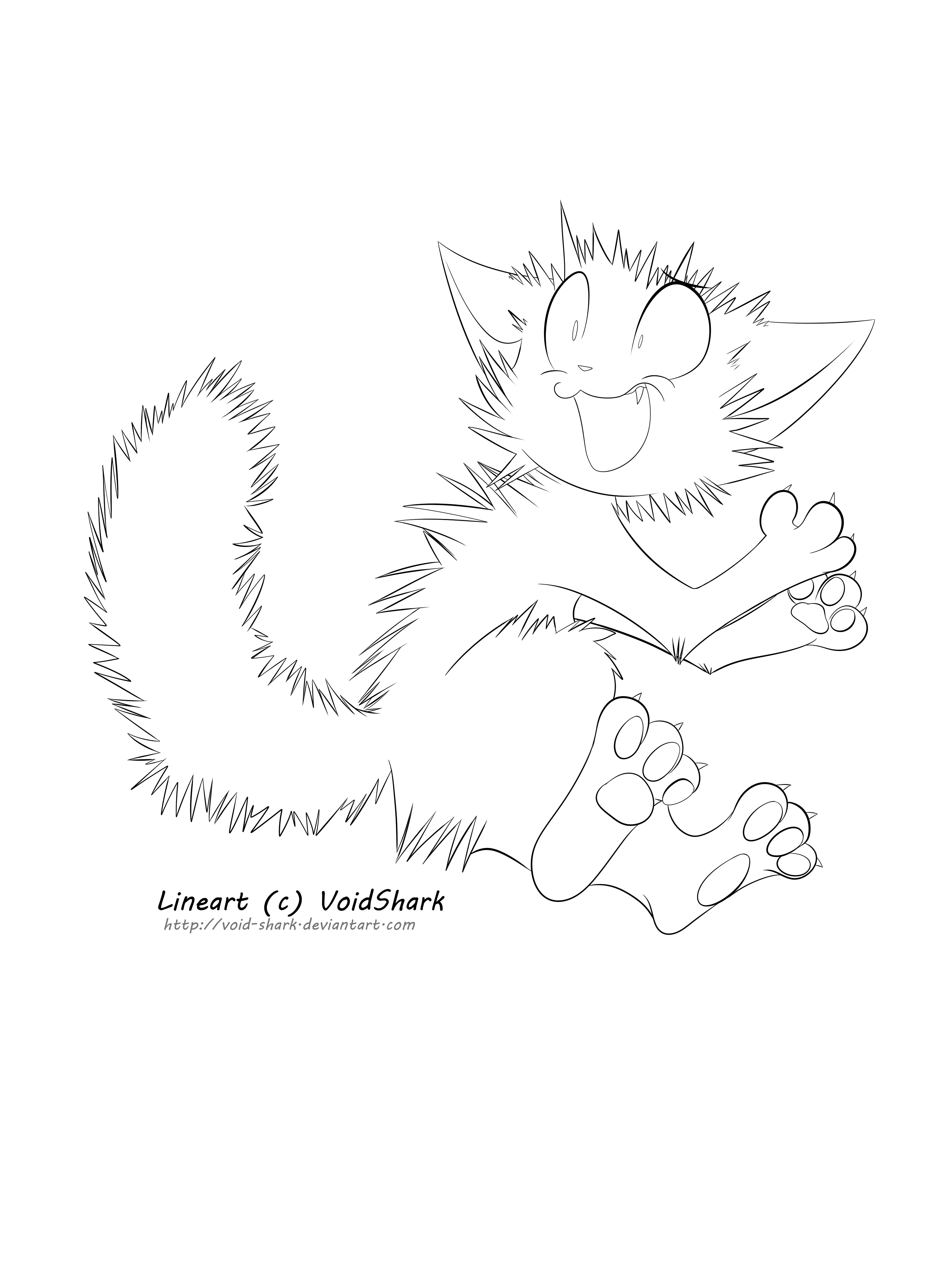 Free Cat Lineart 19 by Sharkyfiend on DeviantArt