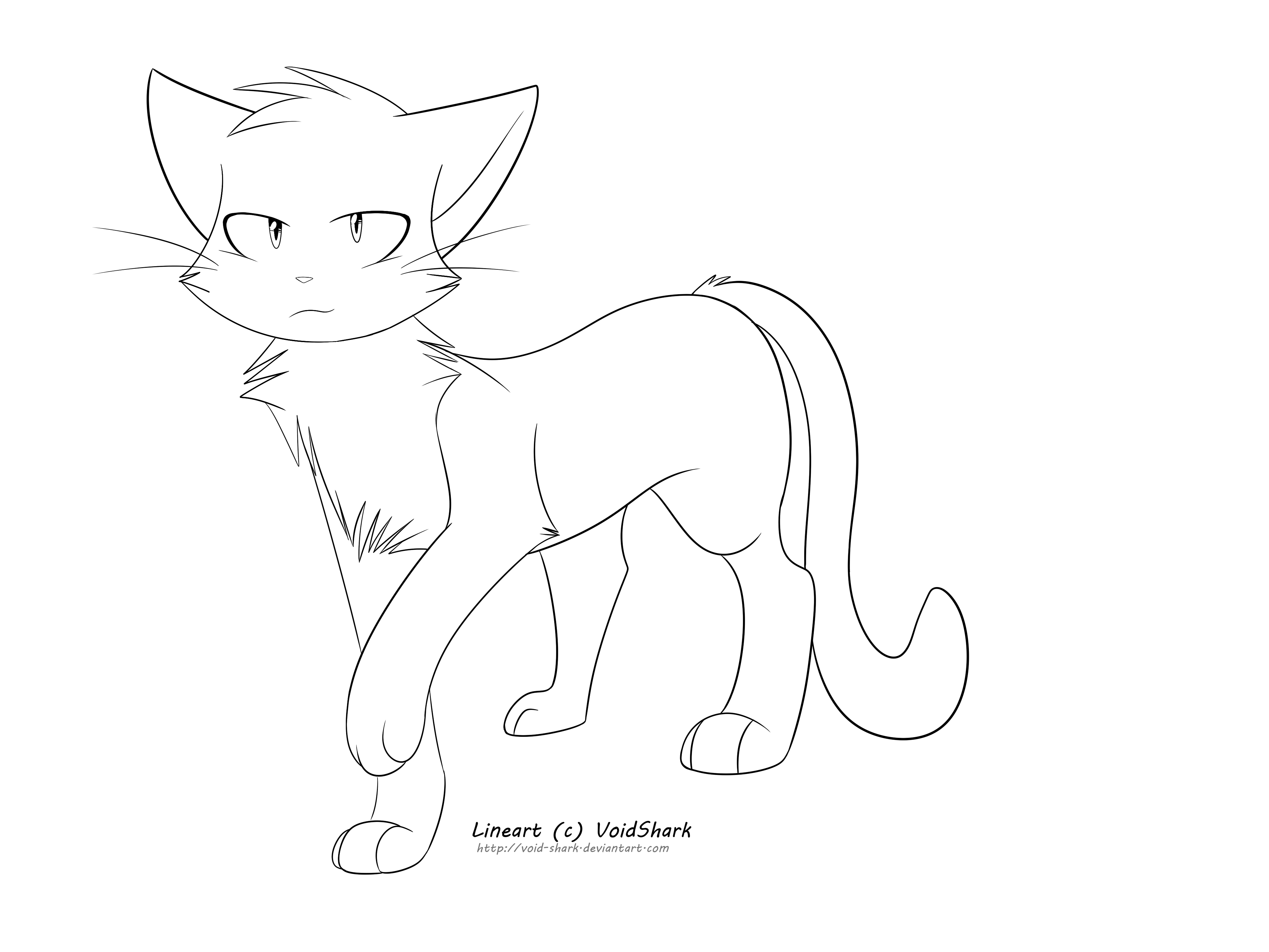 Free Cat Lineart 23 by Sharkyfiend on DeviantArt