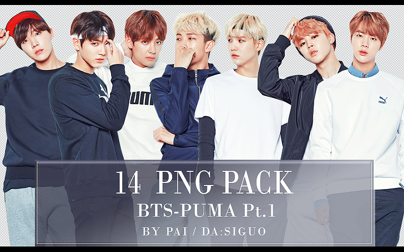 BTS PUMA PNG PACK #14 by Pai