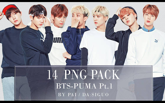 BTS PUMA PNG PACK #14 by Pai