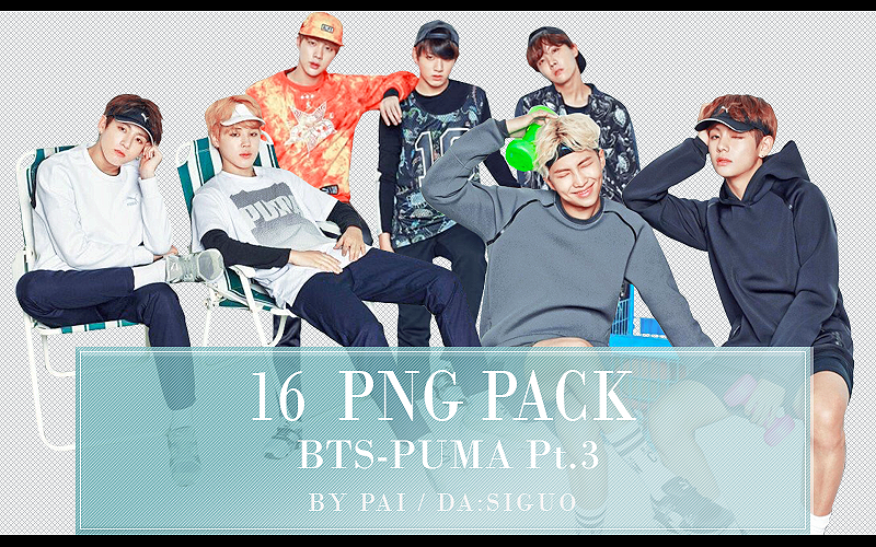 BTS PUMA PNG PACK #16 by Pai