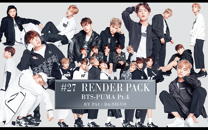 BTS PUMA RENDER PACK #27 by Pai