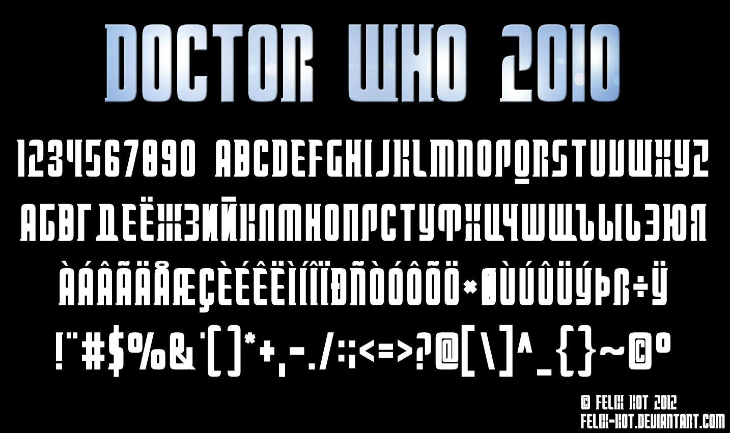 Doctor Who 2010 font