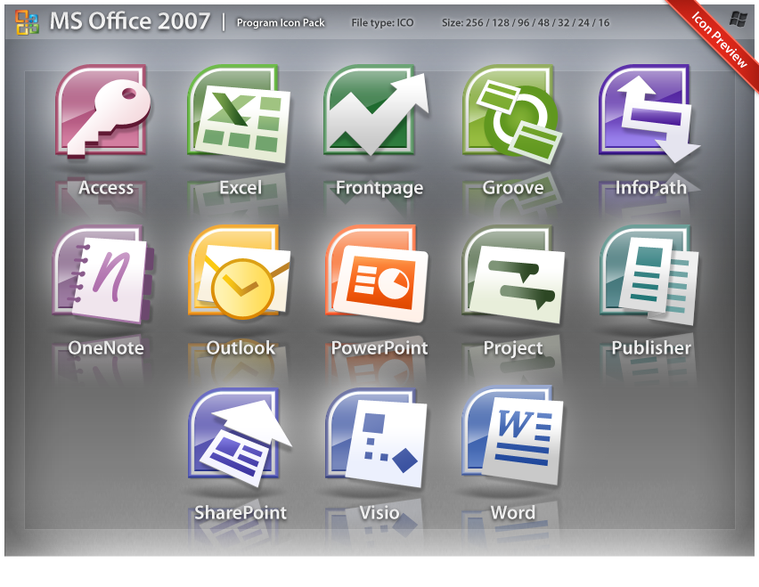 Ms Office 07 Icons Pack By Ncrow On Deviantart