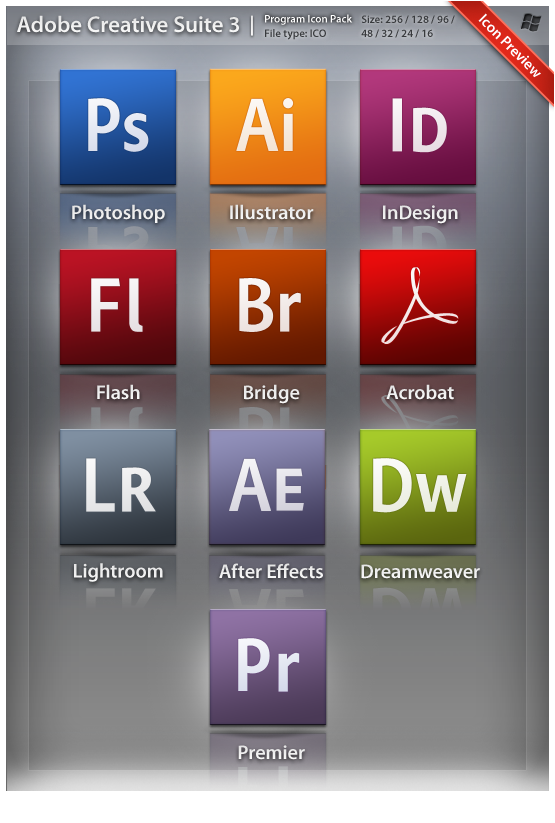 Icons Adobe CS3 Pack