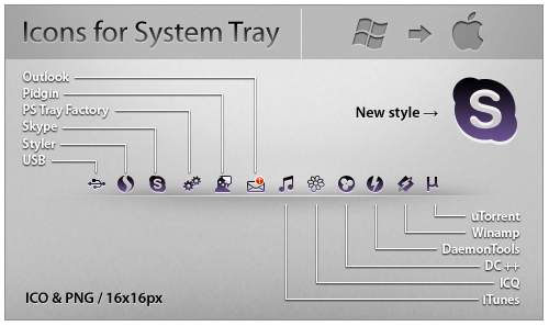 SysTray Icons Pack