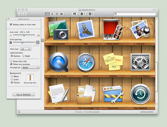 Mac OS Wooden Folder Backgnd