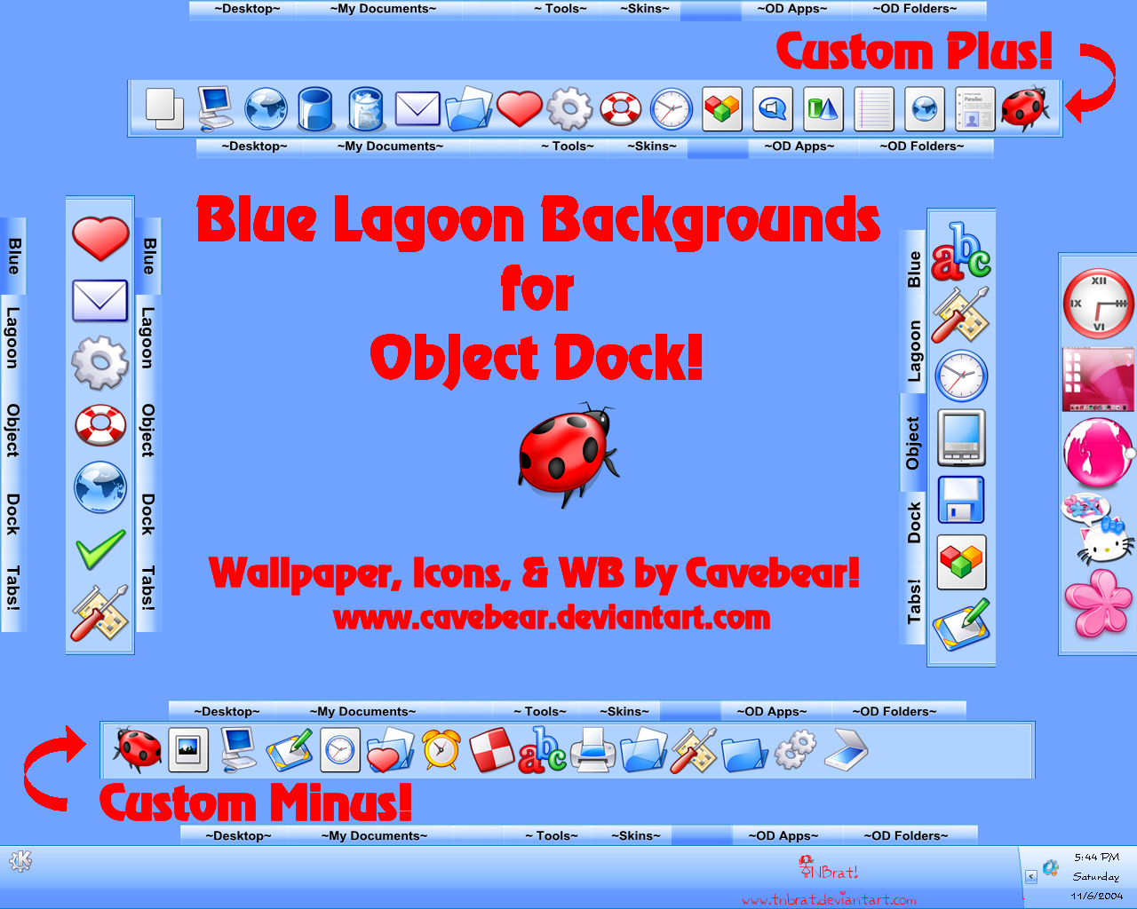 Blue Lagoon Object Dock Backs