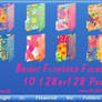 Bright Flowered Folders 1 Pngs