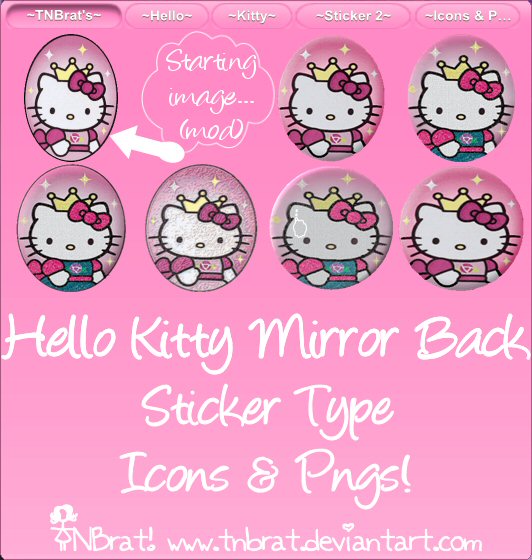 Hello Kitty MirrorBack Sticker