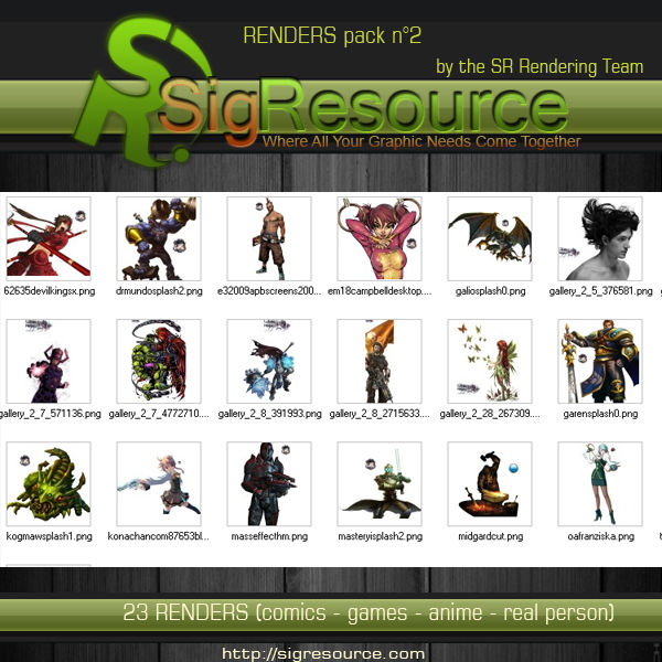 Sigresource renders pack 2 by Tortuegfx on DeviantArt