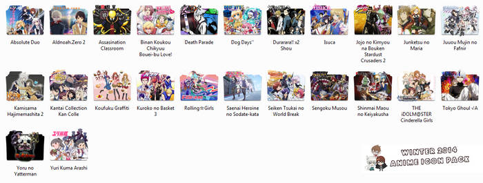 Winter 2014/2015 Anime Folder Icon Pack