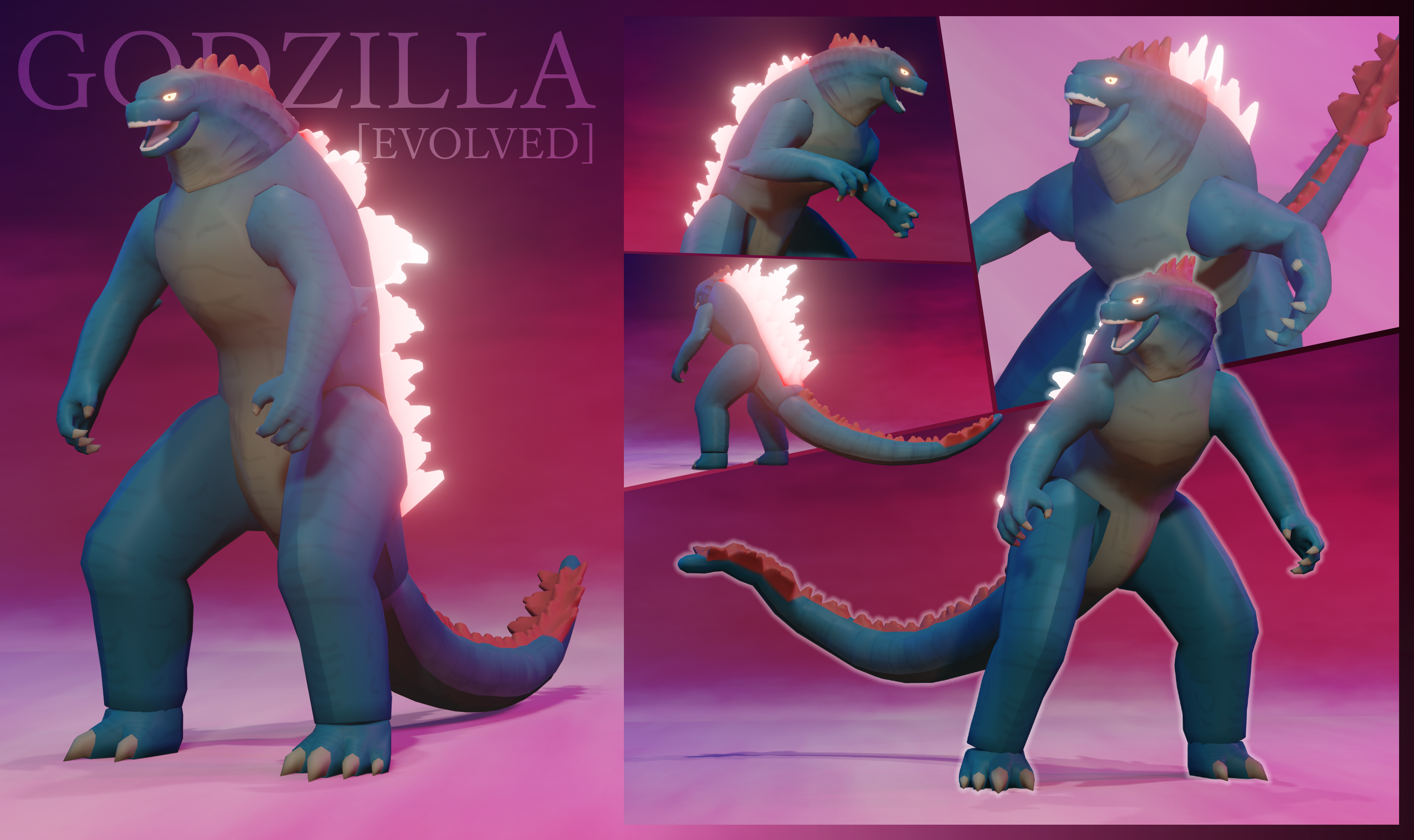 [MMD] Playmates Godzilla Evolved DL + BlendFiles by Ilikepaperclips on ...
