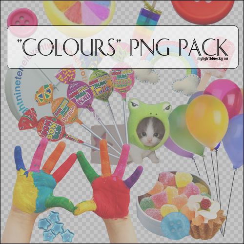 18 'Colours' Png Items.