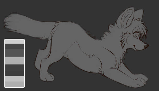 free-to-use Lineart Wolf canine base