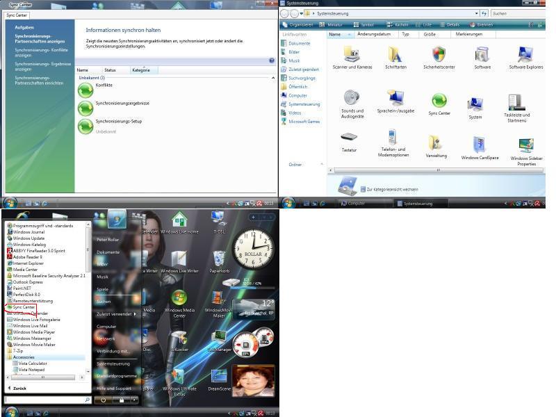 Sync Center german XP Vista
